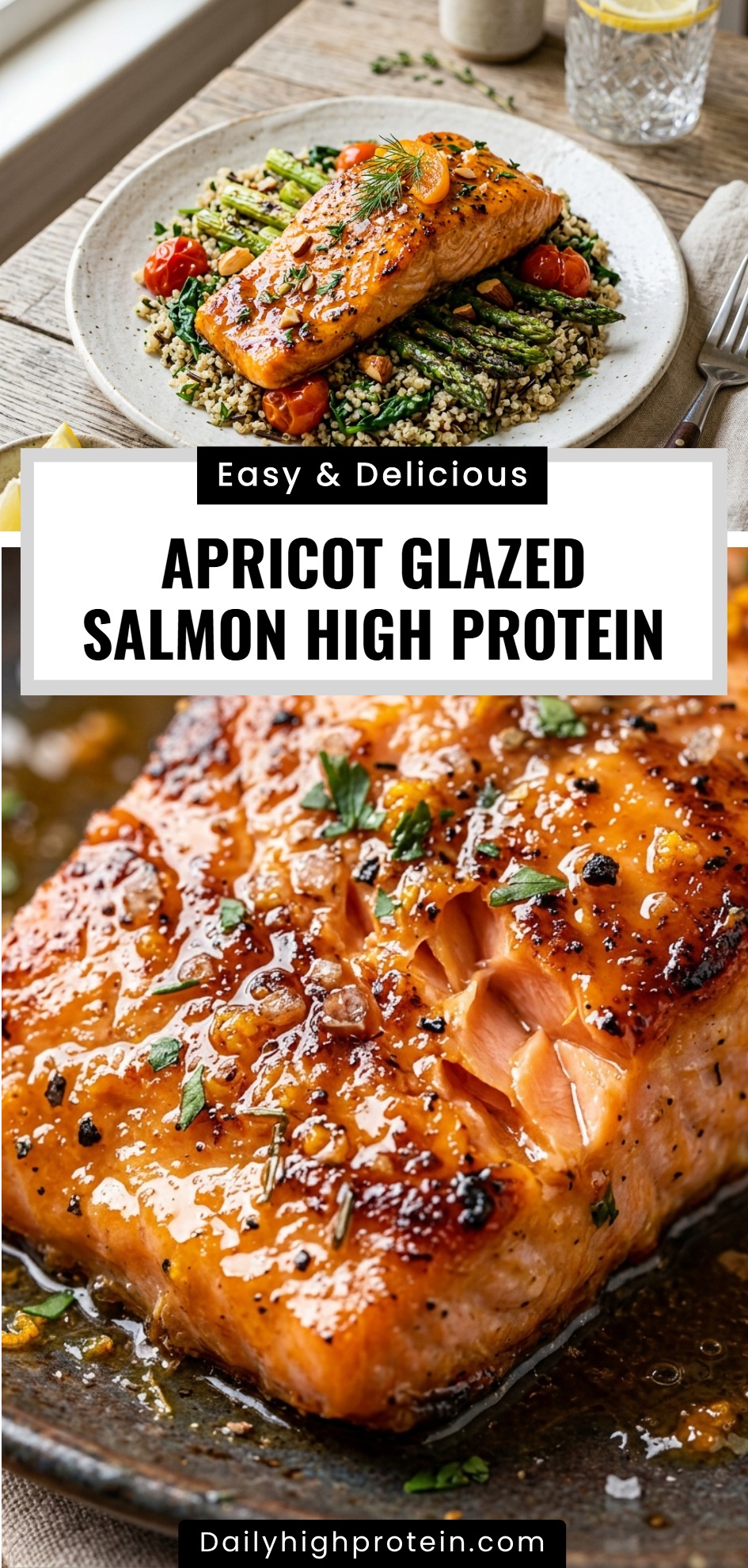 Apricot Glazed Salmon High Protein