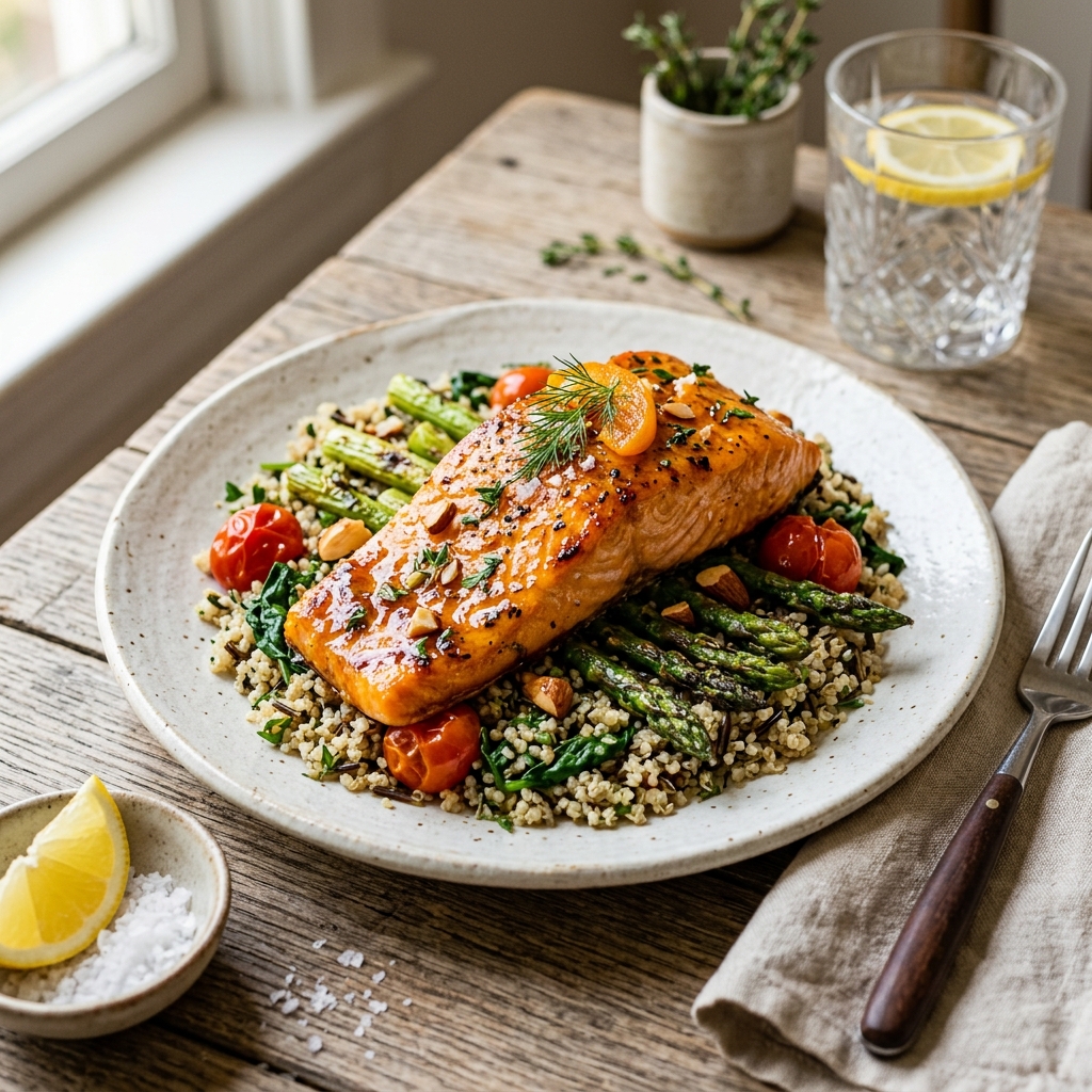 Apricot Glazed Salmon High Protein