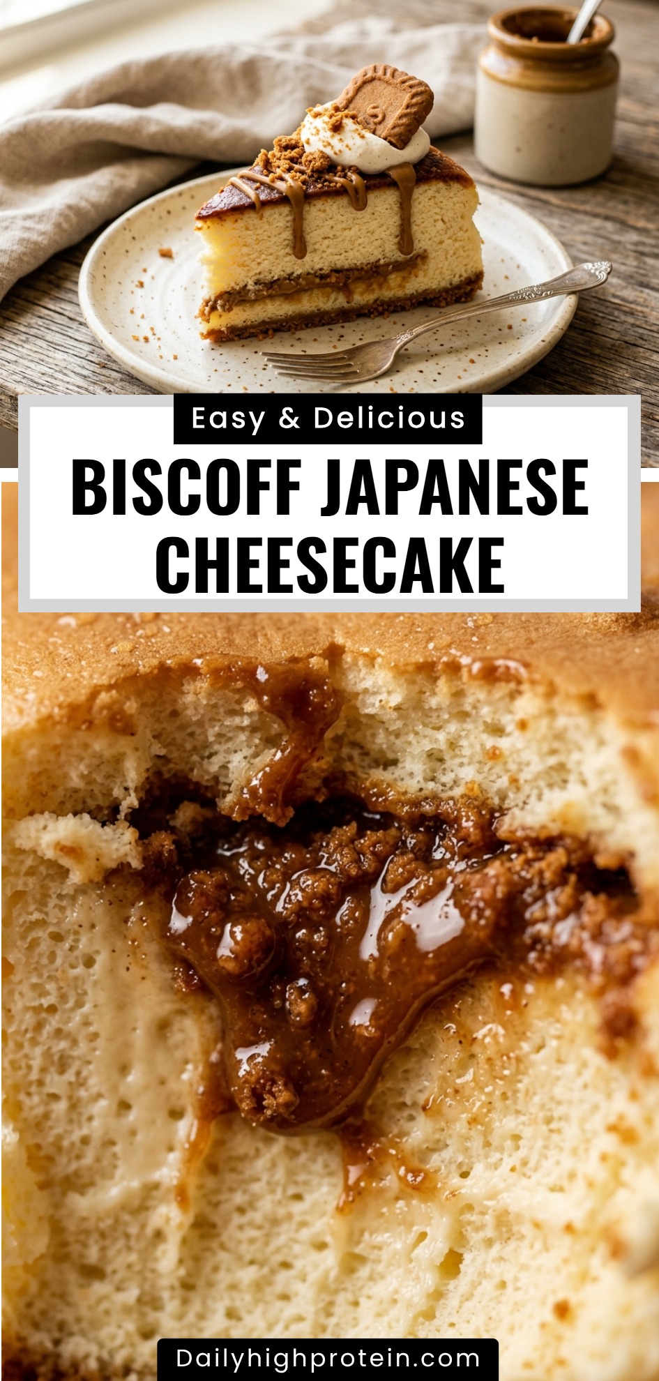 Biscoff Japanese Cheesecake