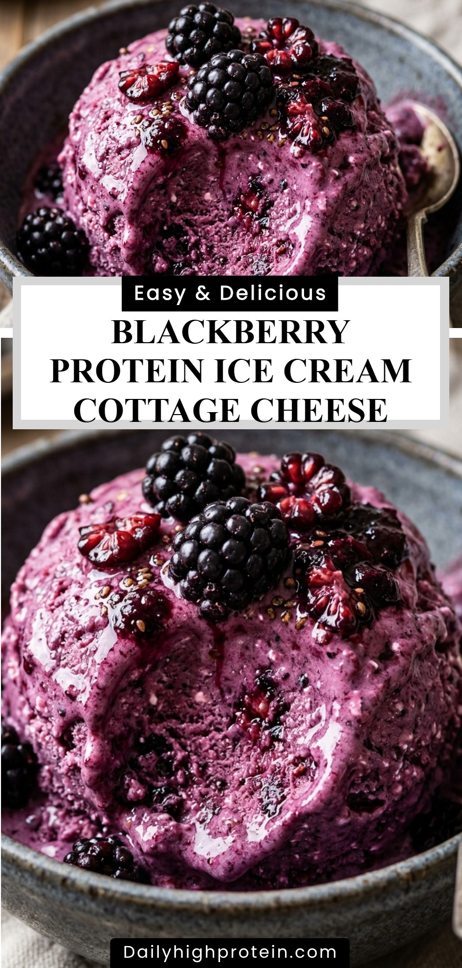 Blackberry Protein Ice Cream Cottage Cheese