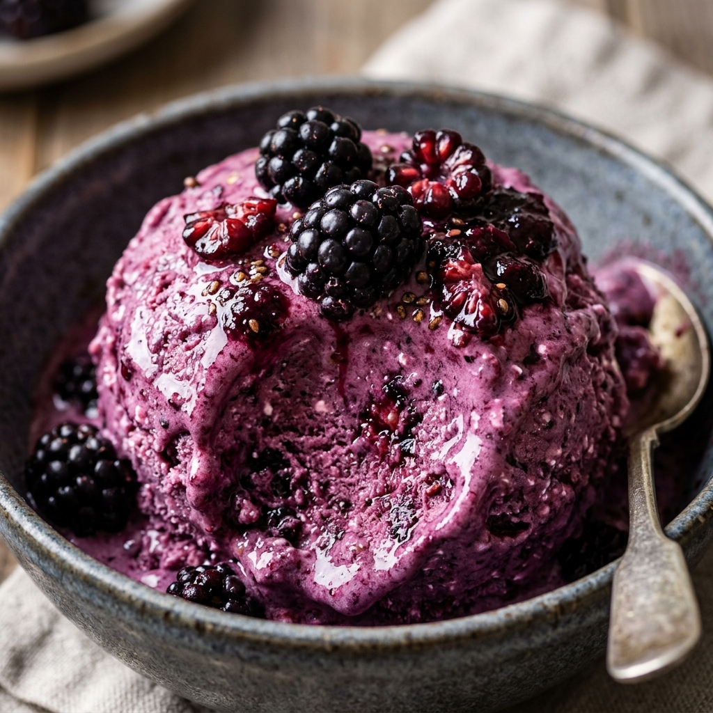 Blackberry Protein Ice Cream Cottage Cheese