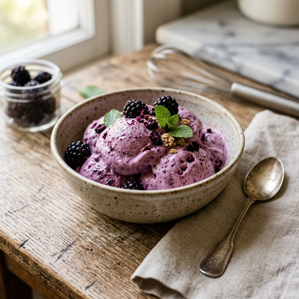 Blackberry Protein Ice Cream Cottage Cheese
