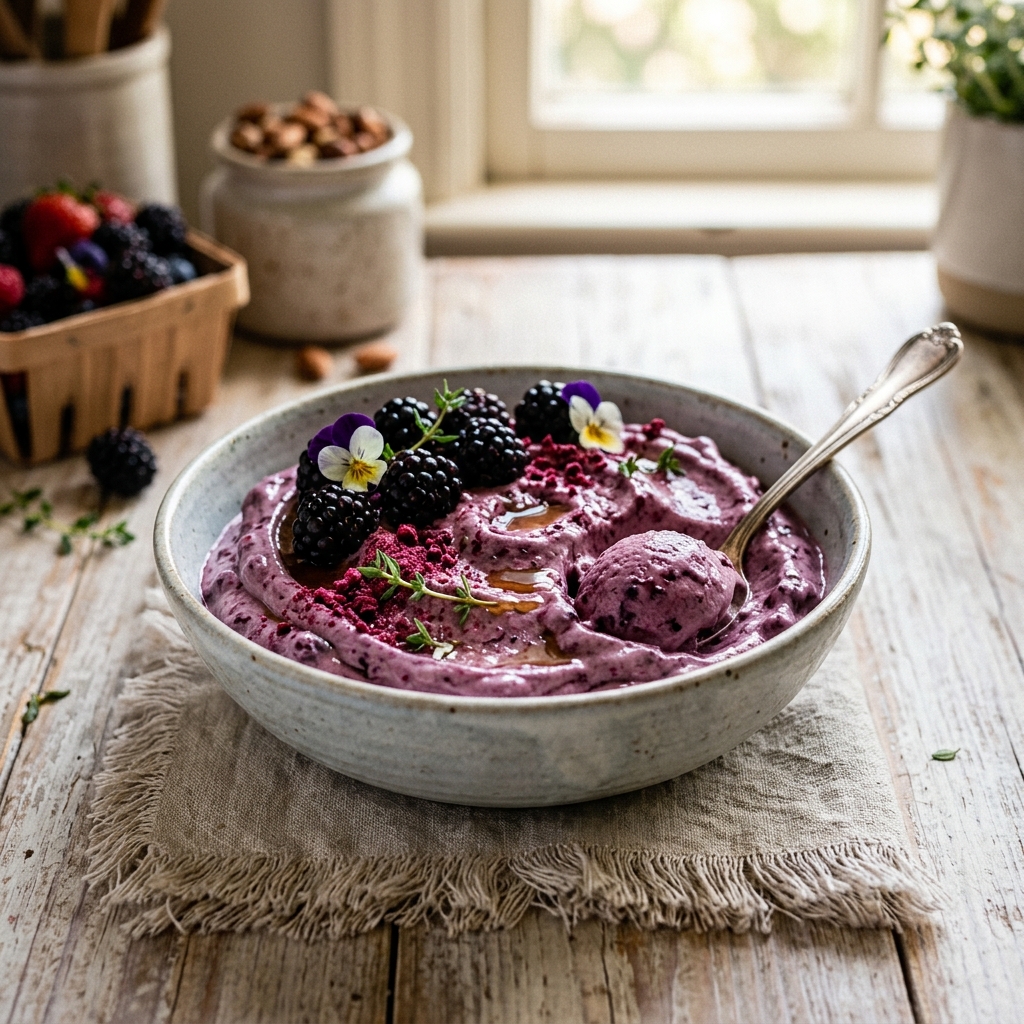 Blackberry Protein Ice Cream Cottage Cheese