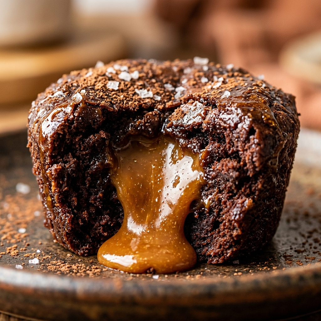 Brownie Bombs Caramel Stuffed