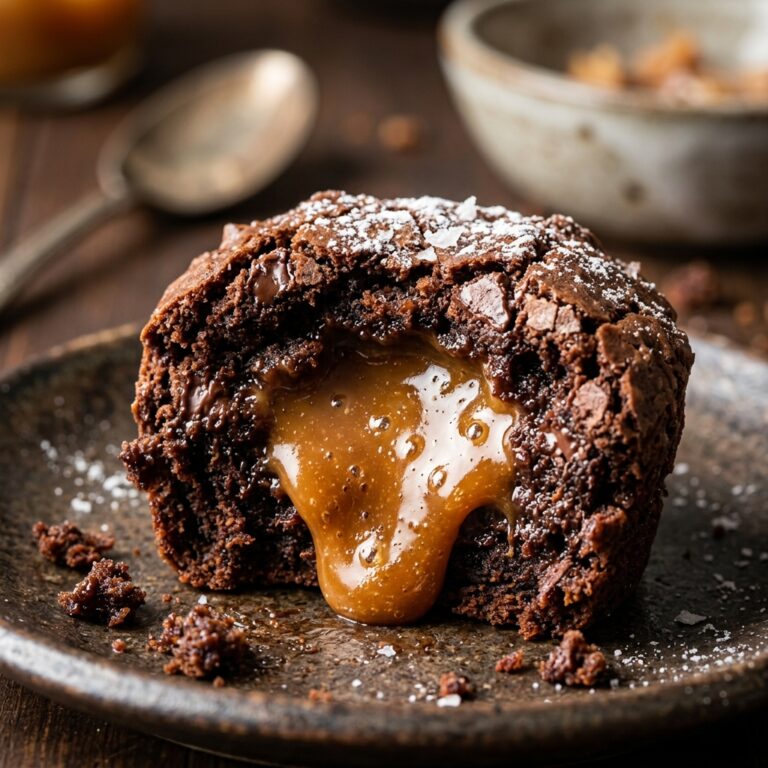 Brownie Bombs Caramel Stuffed