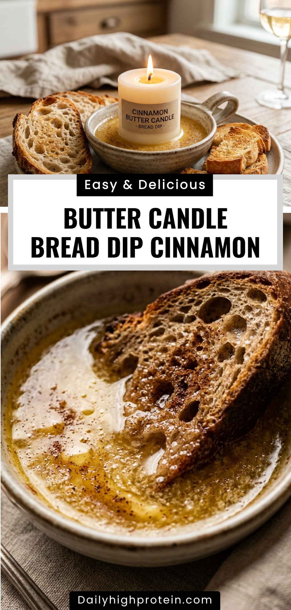 Butter Candle Bread Dip Cinnamon