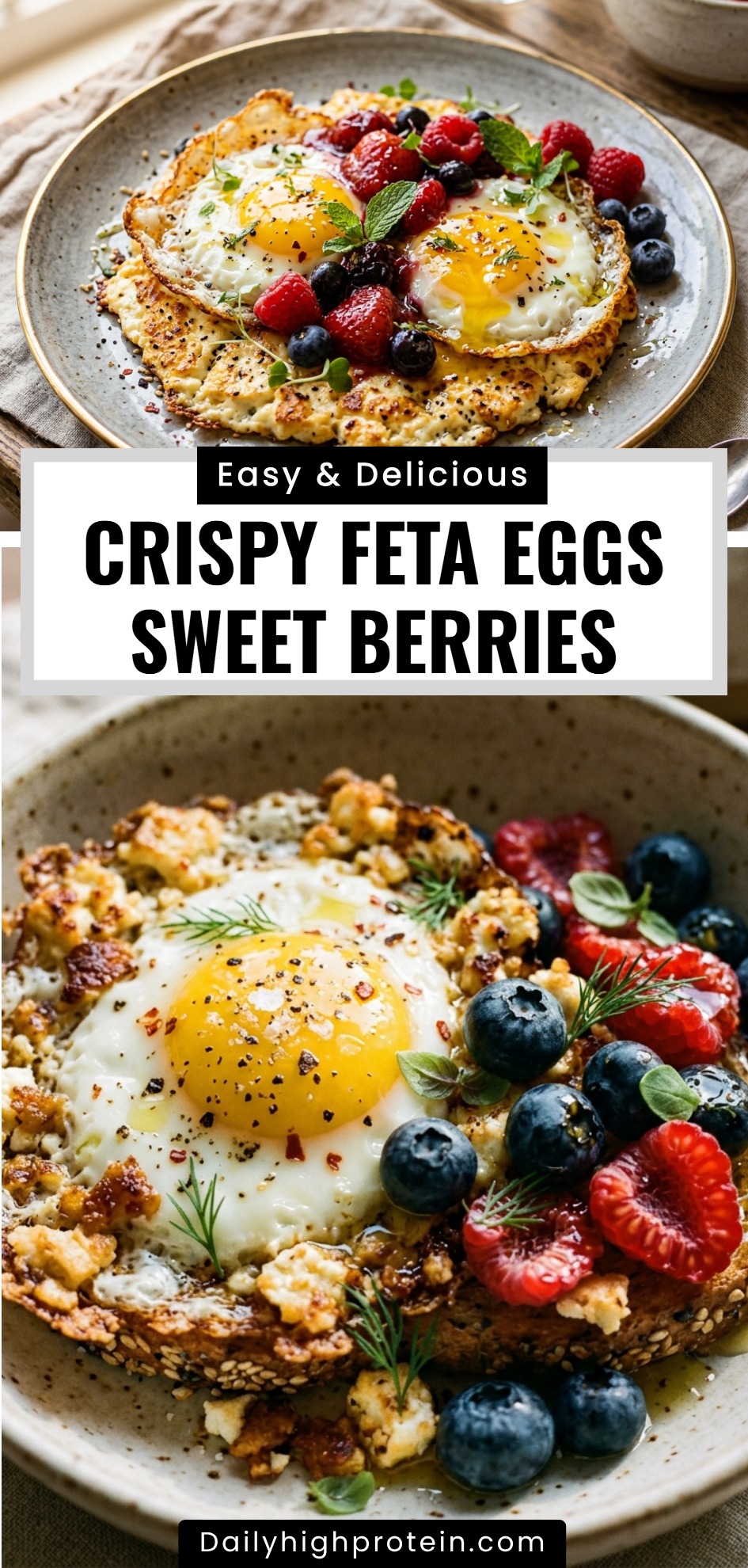 Crispy Feta Eggs Sweet Berries