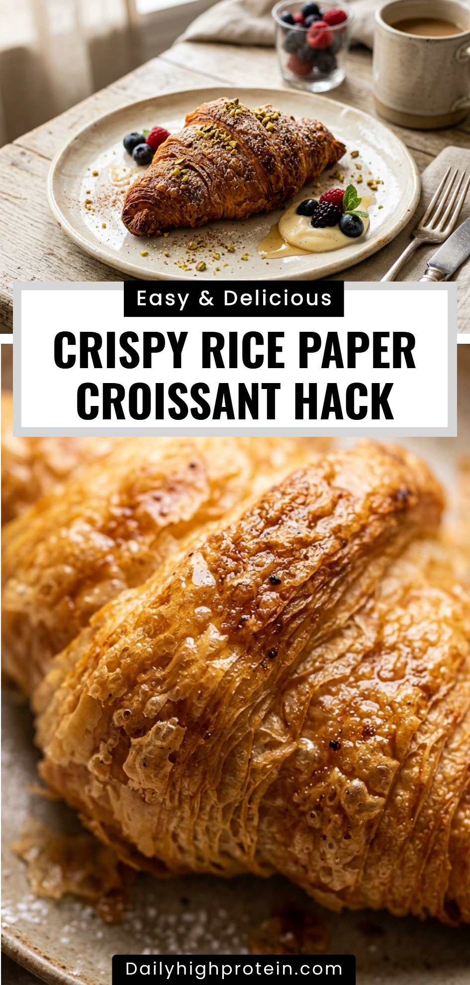 Crispy Rice Paper Croissant Hack