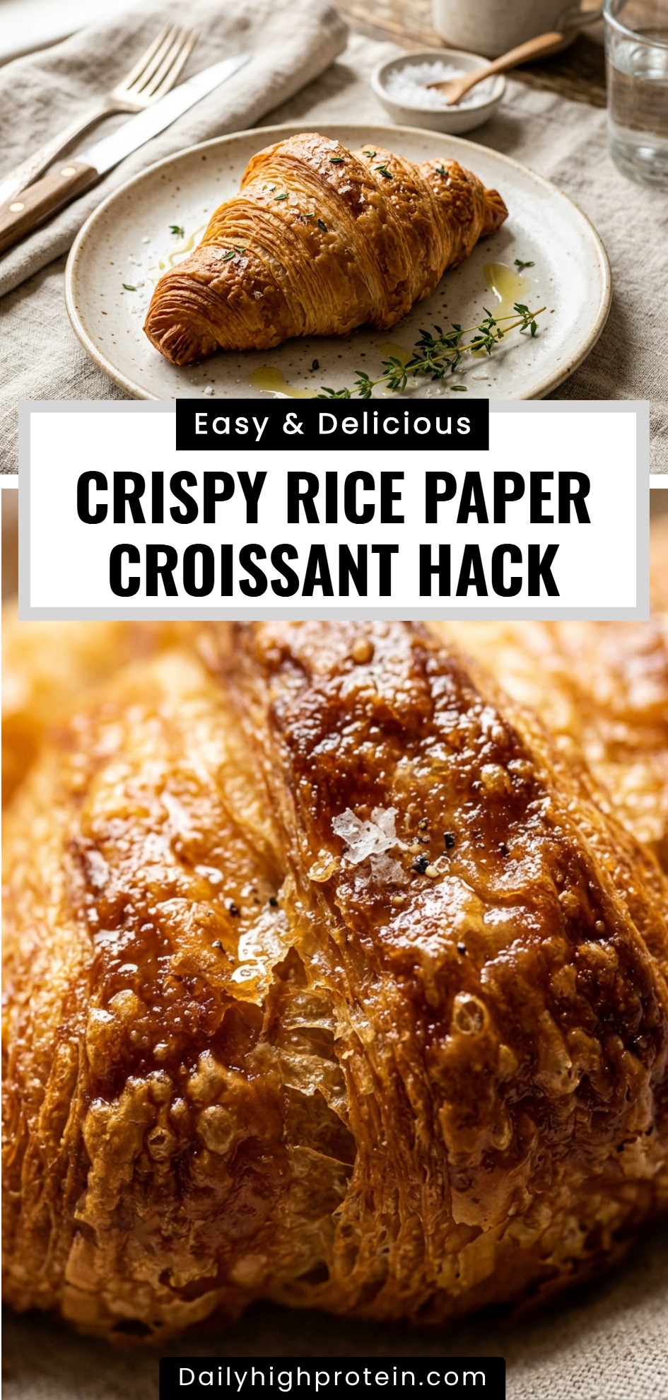 Crispy Rice Paper Croissant Hack