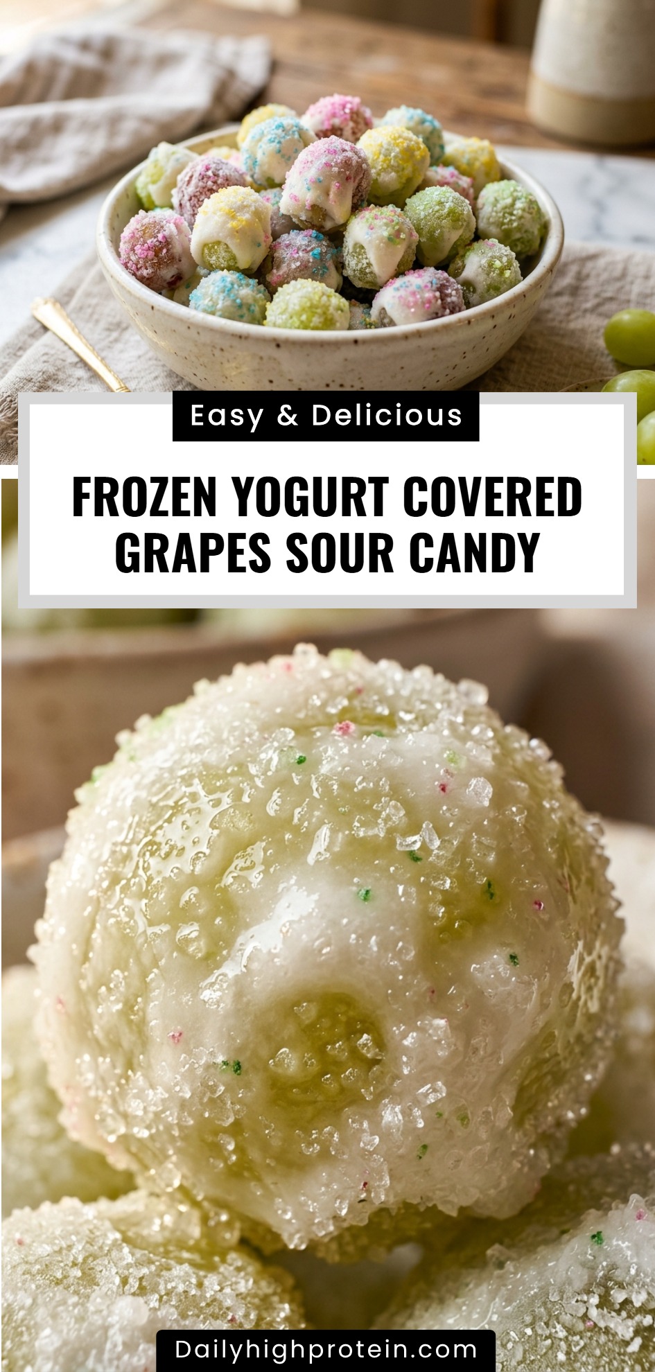 Frozen Yogurt Covered Grapes Sour Candy