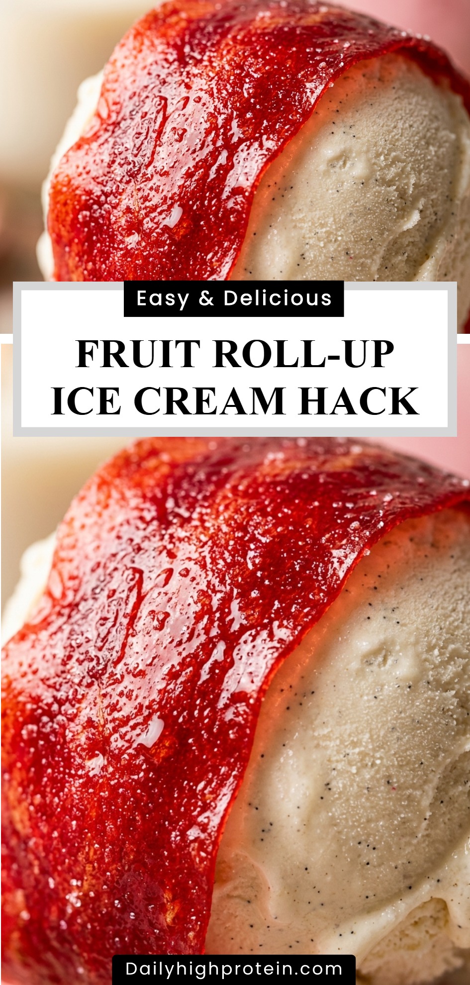 Fruit Roll-Up Ice Cream Hack
