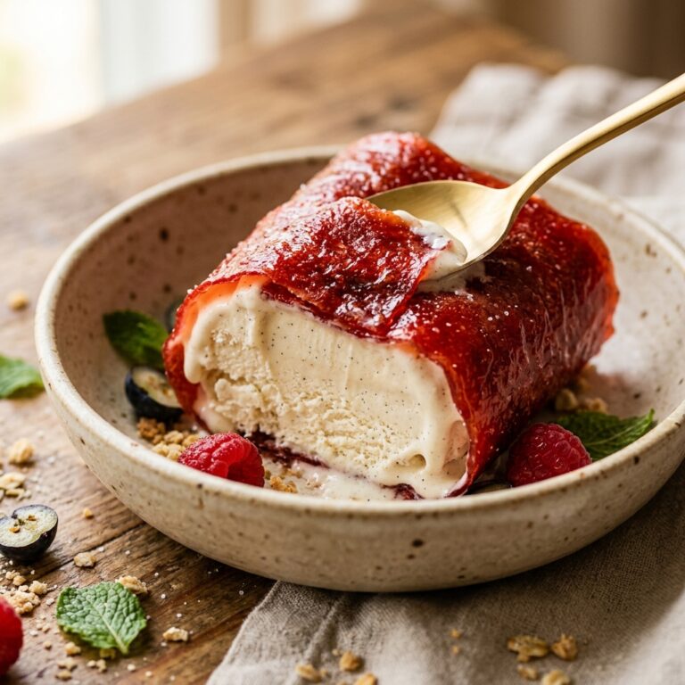 Fruit Roll-Up Ice Cream Hack
