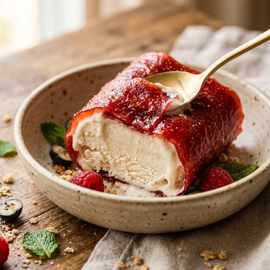 Fruit Roll-Up Ice Cream Hack