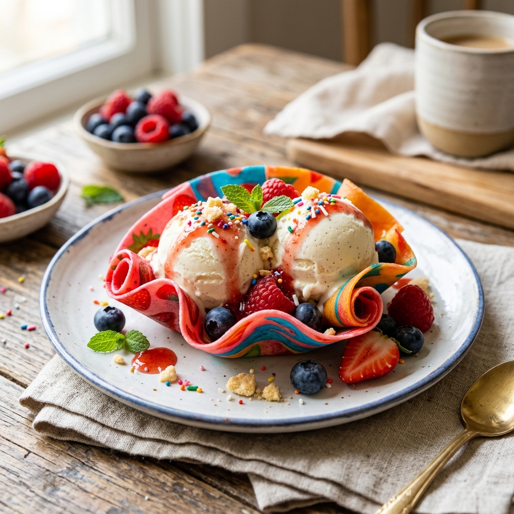 Fruit Roll-Up Ice Cream Hack