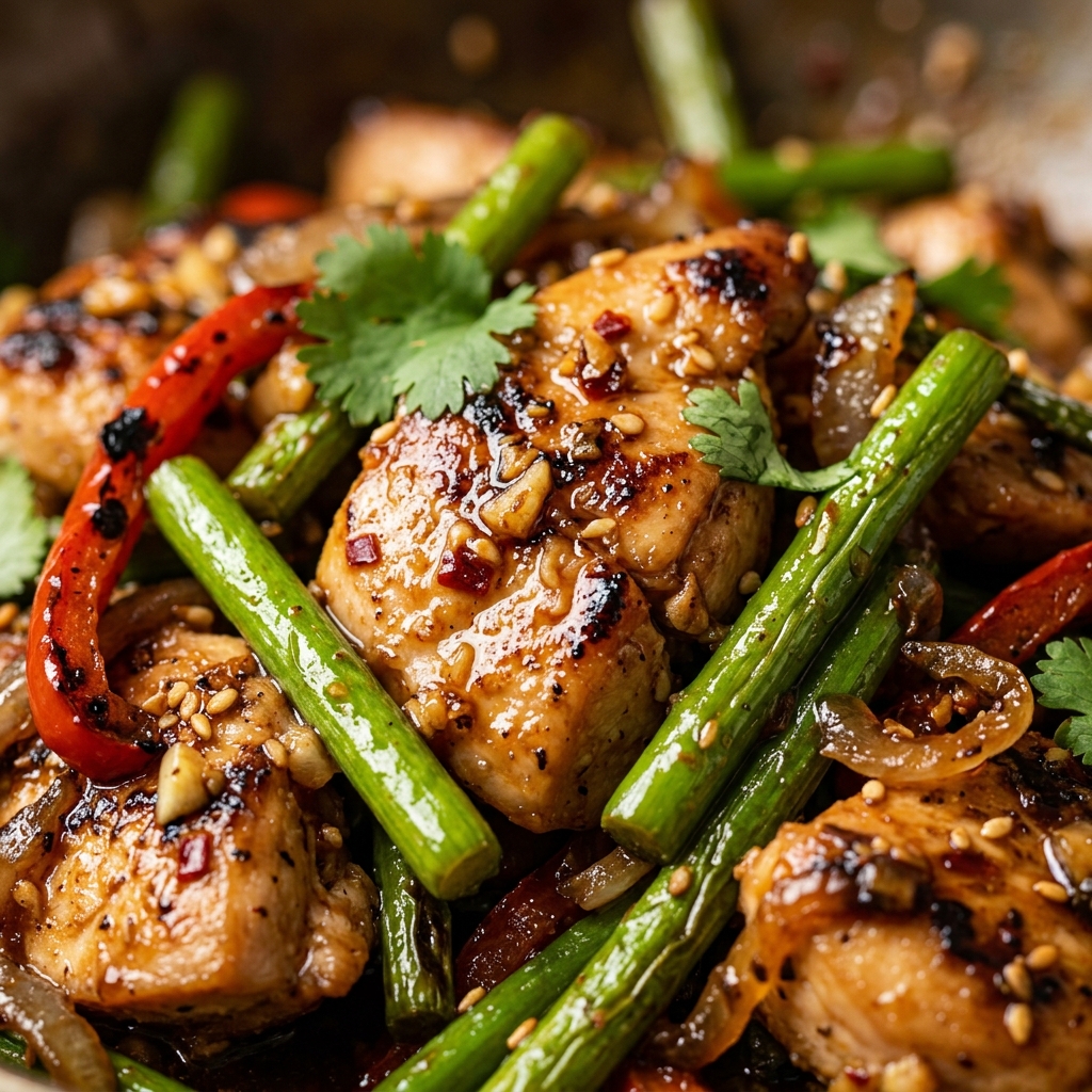 Garlic Scapes Chicken Stir Fry High Protein