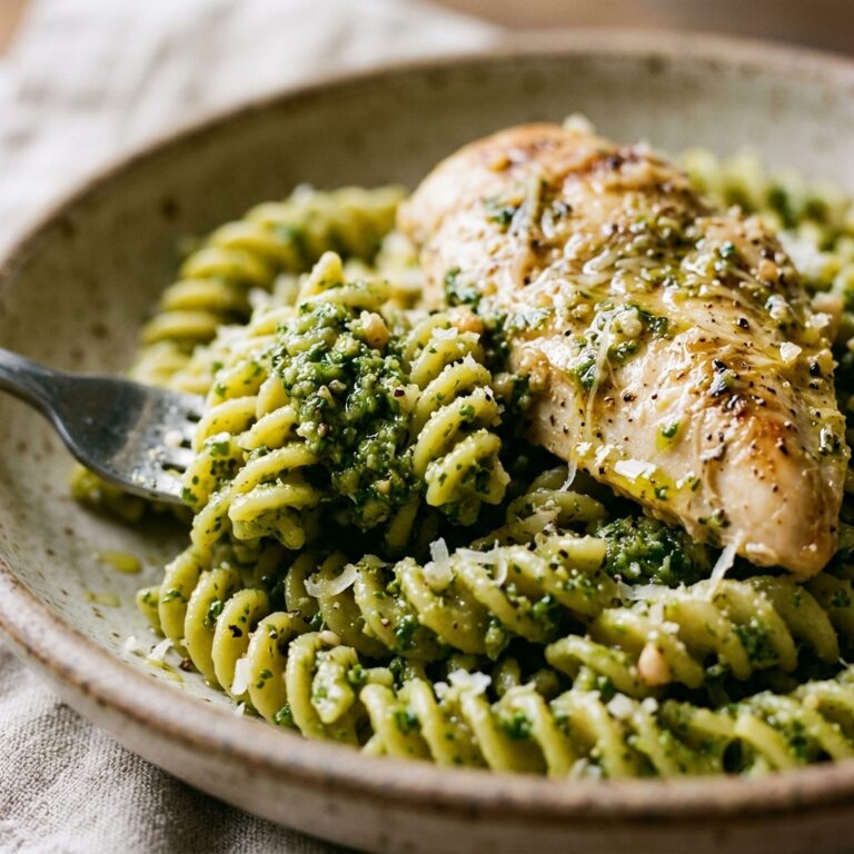 Garlic Scapes Pesto Chicken Pasta Protein