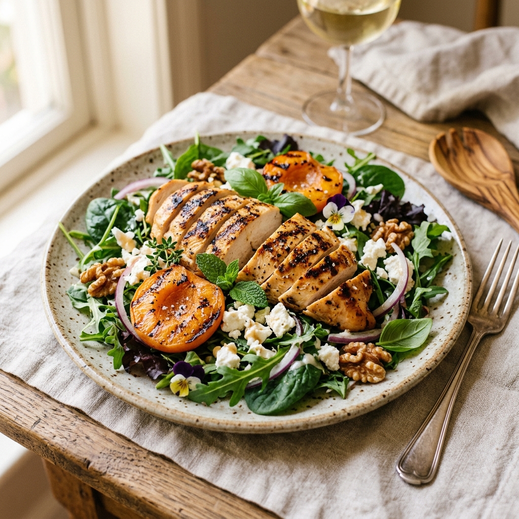 Grilled Apricot Chicken Salad