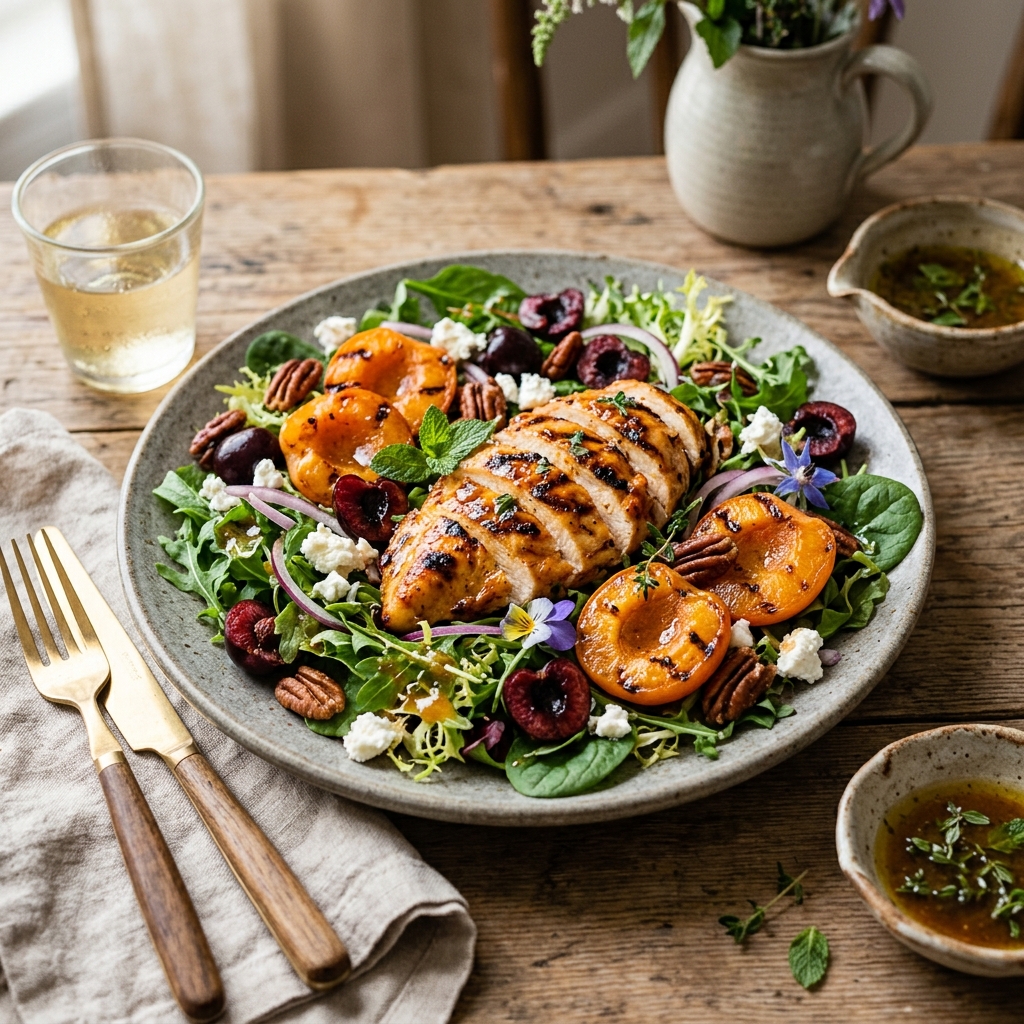 Grilled Apricot Chicken Salad