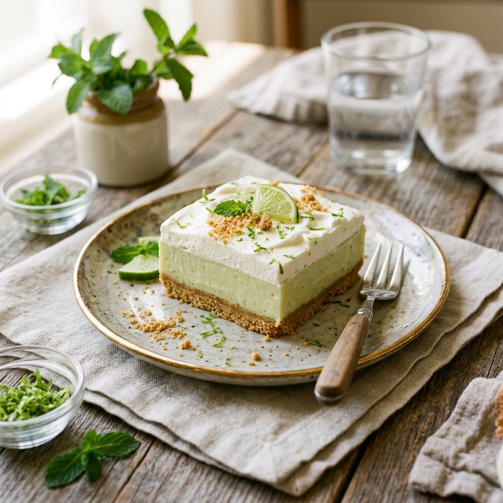 Key Lime Pie Bars No-Bake