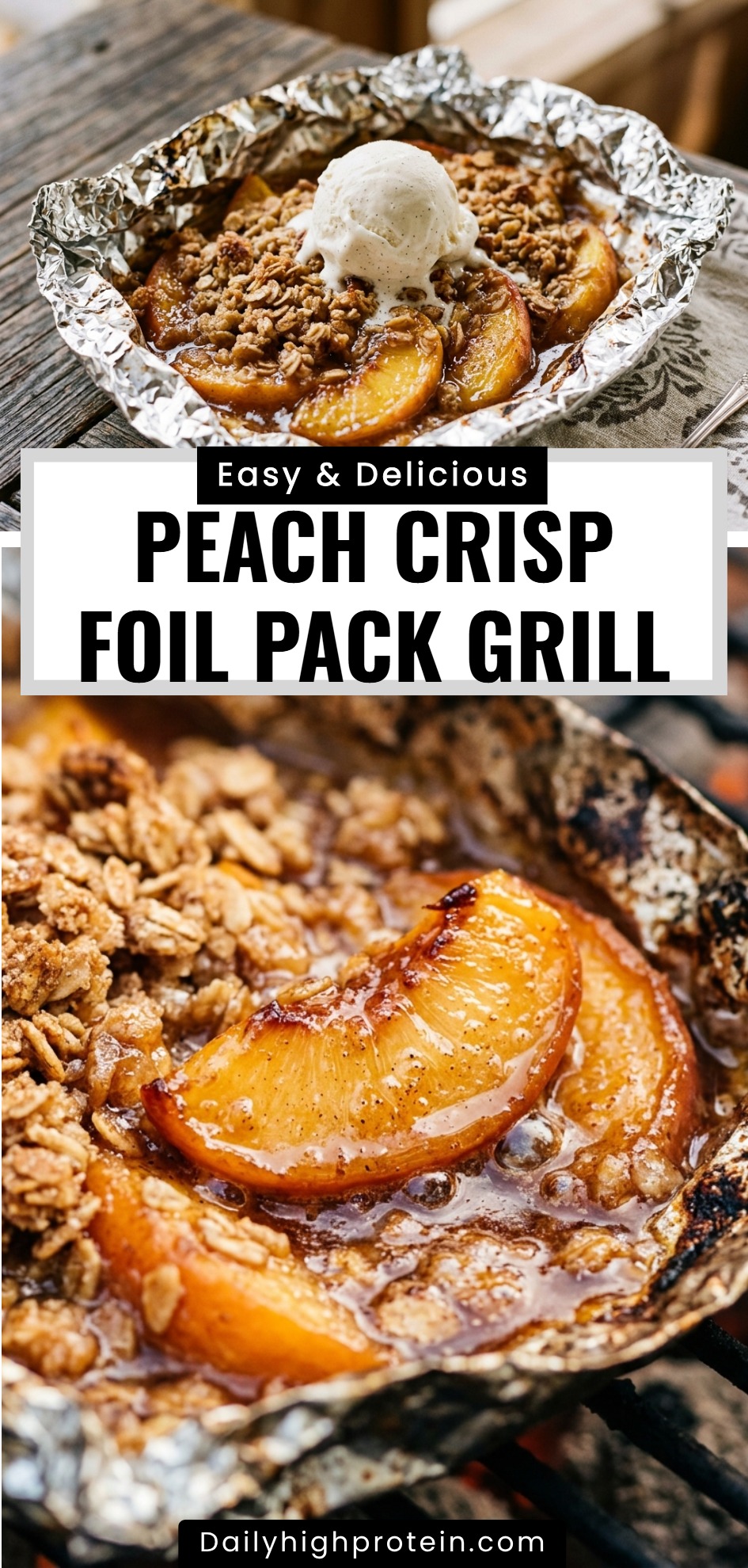 Peach Crisp Foil Pack Grill