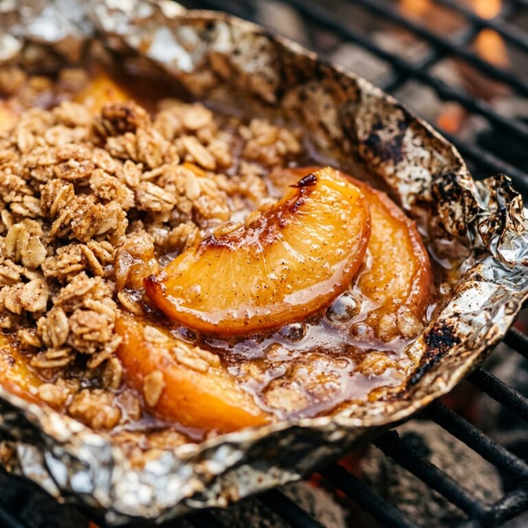 Peach Crisp Foil Pack Grill