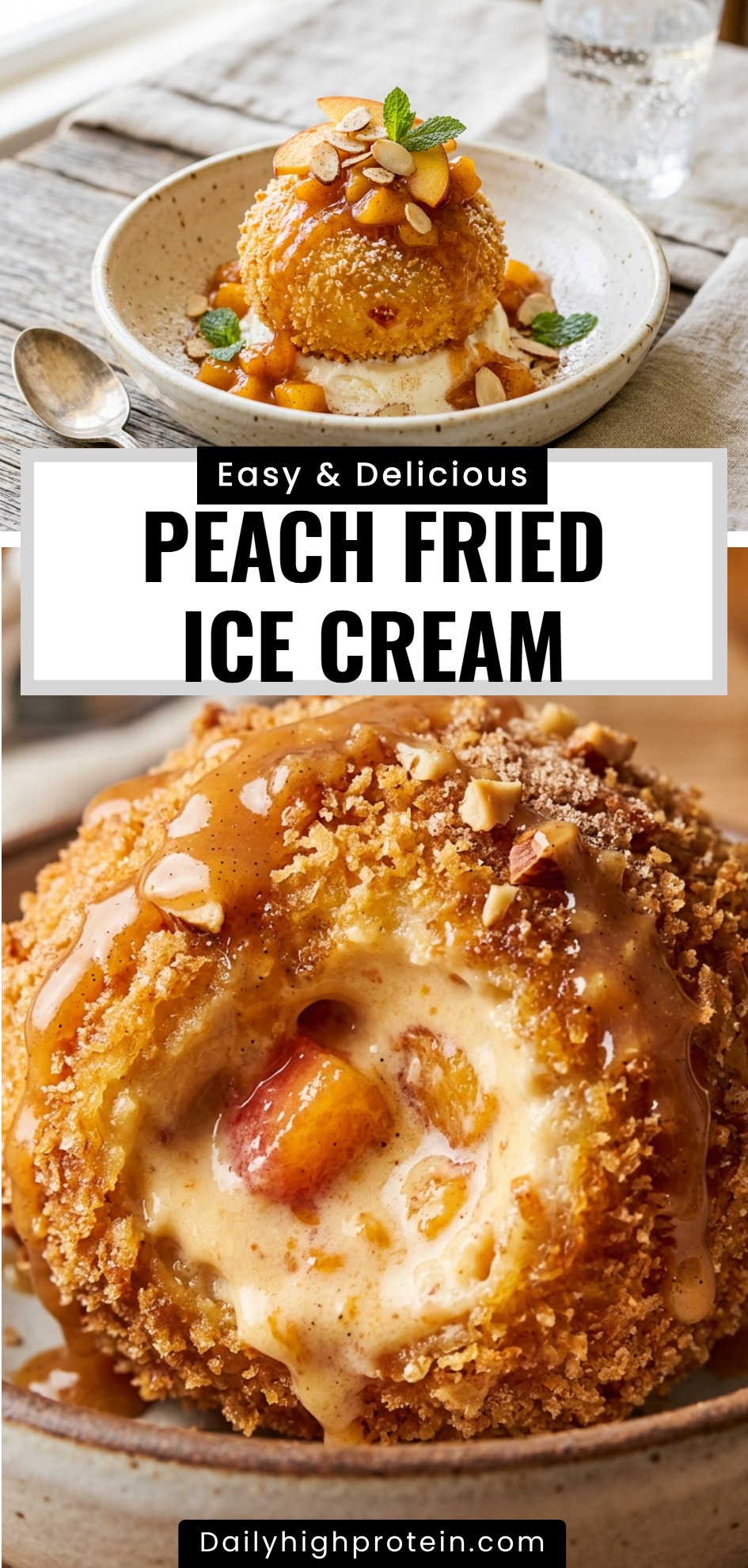 Peach Fried Ice Cream