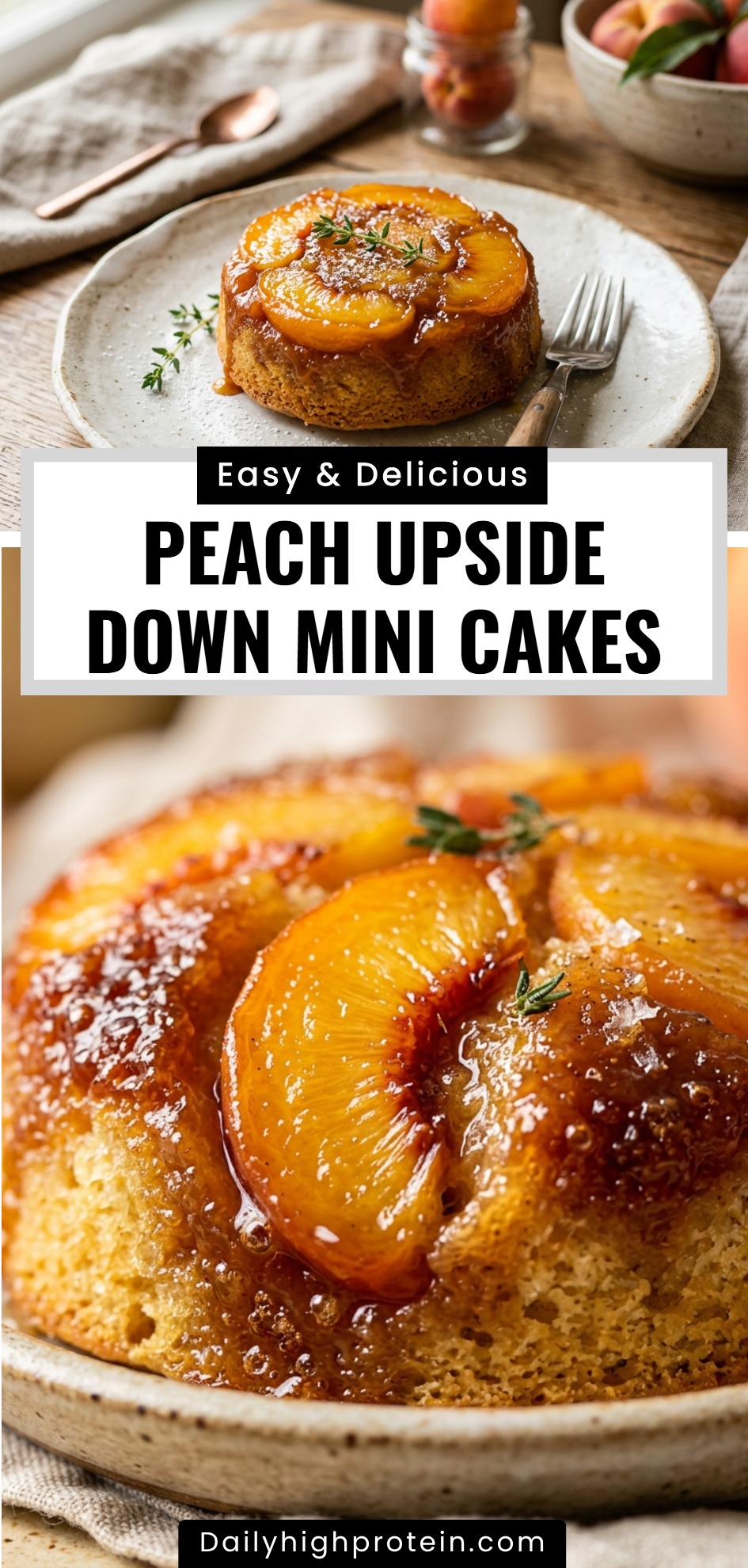 Peach Upside Down Mini Cakes