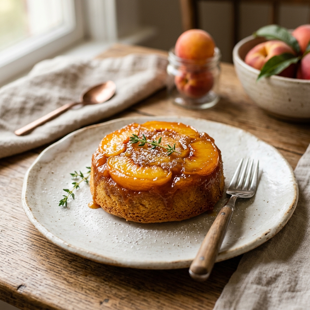 Peach Upside Down Mini Cakes