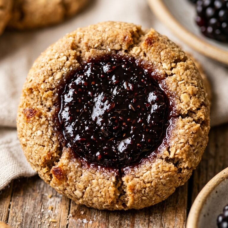 Protein Blackberry Jam Thumbprint Cookies