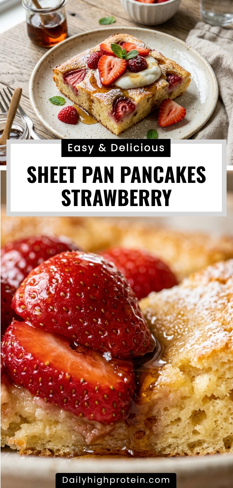Sheet Pan Pancakes Strawberry