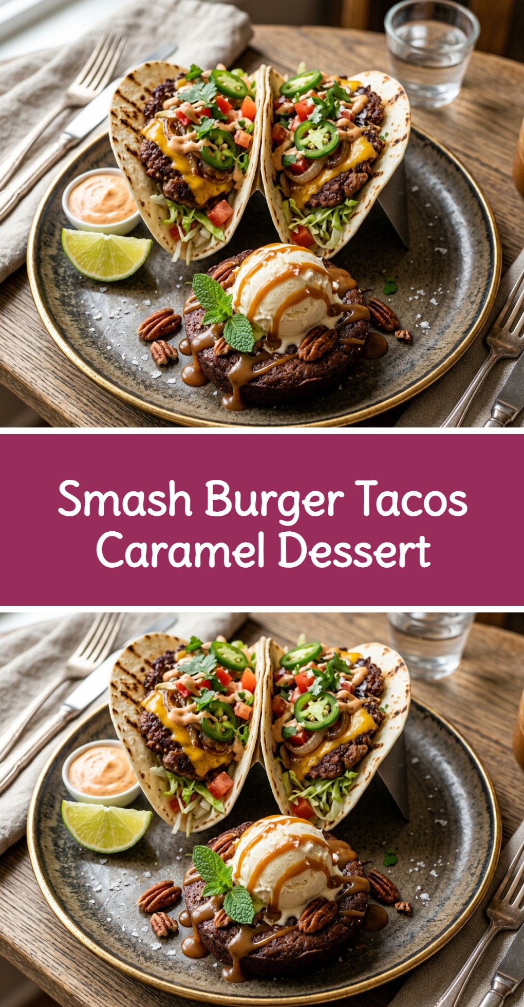 Smash Burger Tacos Caramel Dessert