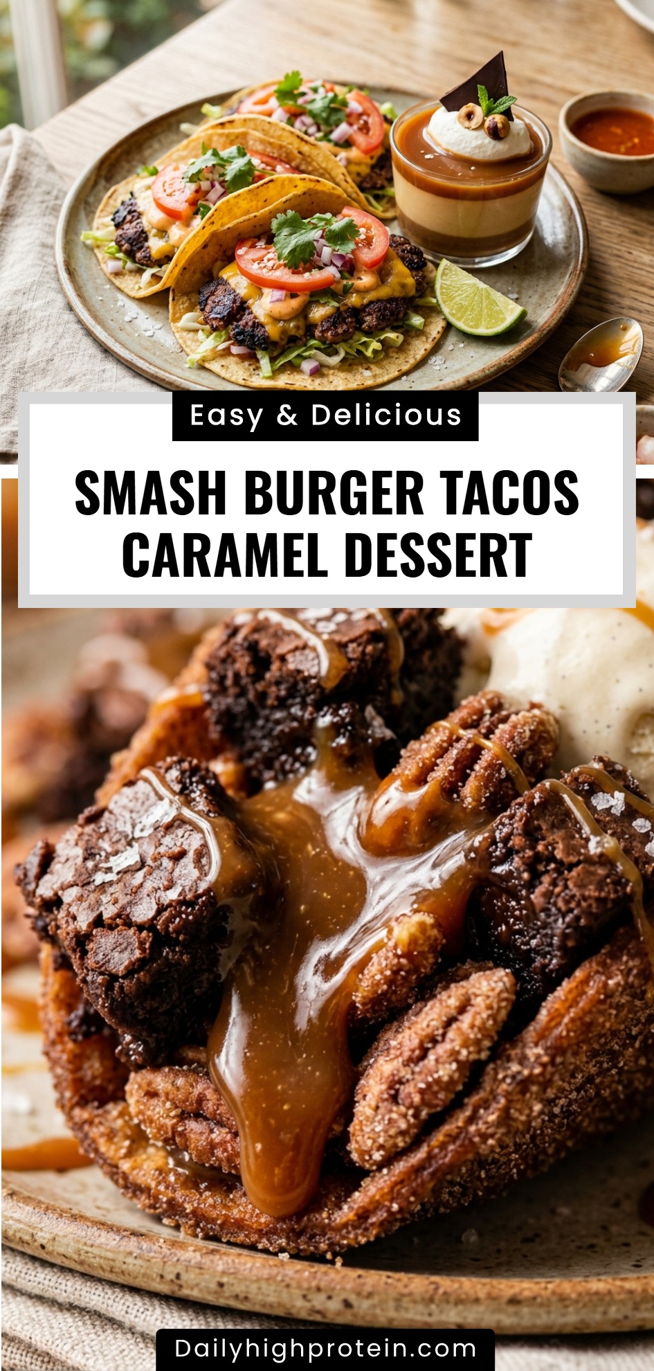 Smash Burger Tacos Caramel Dessert