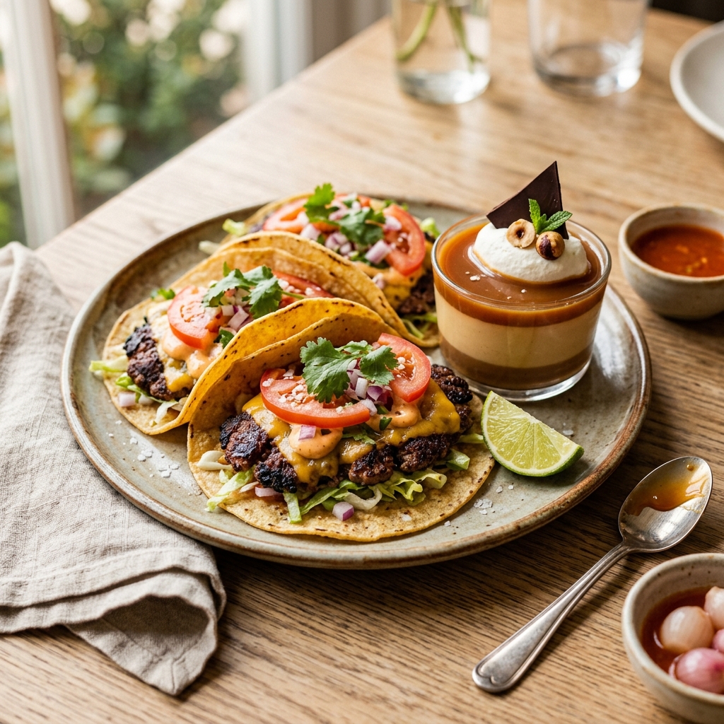 Smash Burger Tacos Caramel Dessert