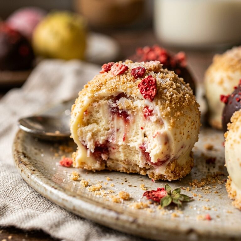 Strawberry Cheesecake Truffle Bites