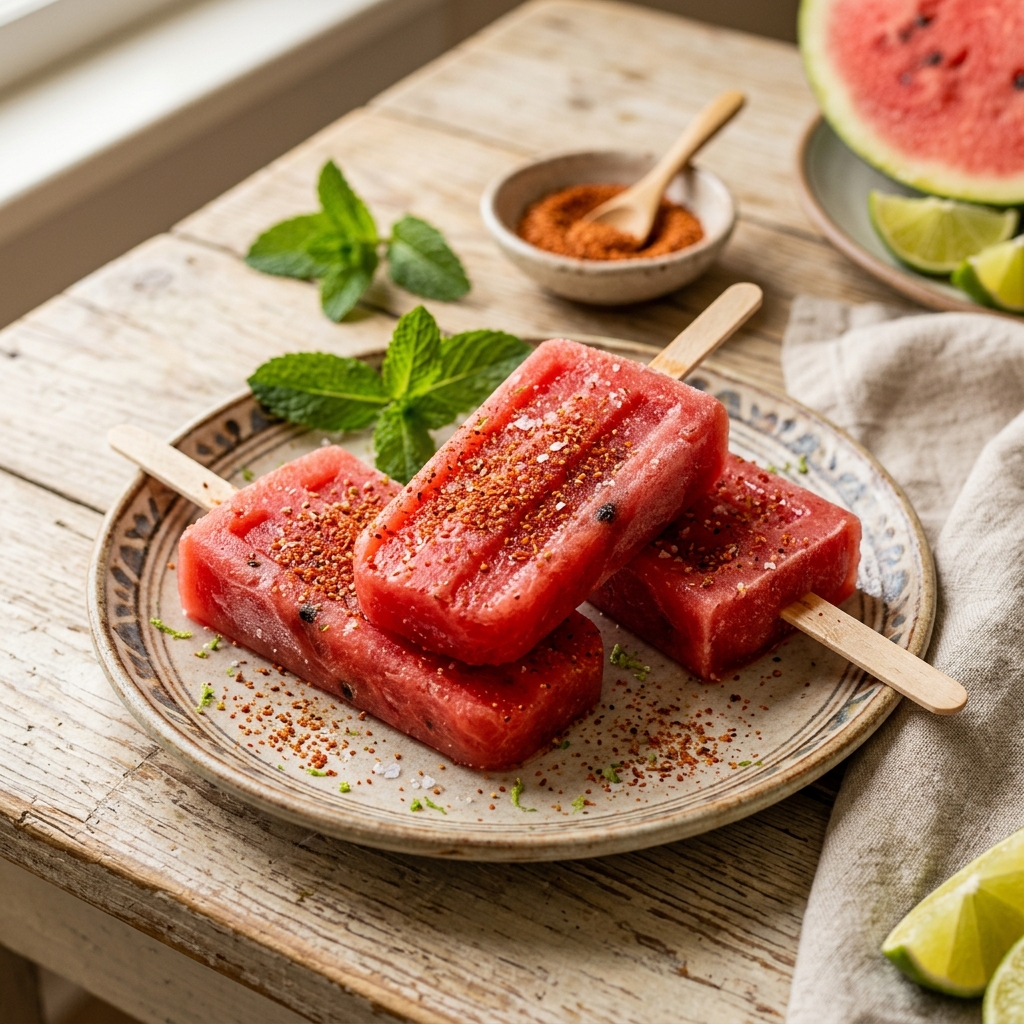 Watermelon Popsicles Tajin